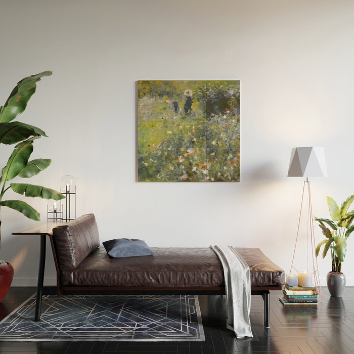Monet Garden Low Poly Nature Art Wood Wall Art Gallery Image 2