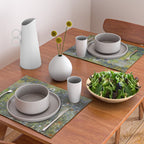 Monet Garden Low Poly Nature Art Placemat Gallery Image 2