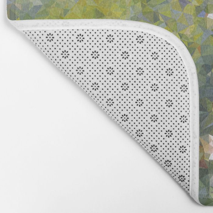Monet Garden Low Poly Nature Art Bath Mat Gallery Image 2