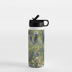Monet Garden Low Poly Nature Art Water Bottle Gallery Image 1