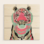 Pink Tiger Wood Wall Art Gallery Image 1