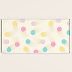 Colorful pastel tennis balls pattern Desk Mat Gallery Image 3
