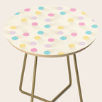 Colorful pastel tennis balls pattern Side Table Gallery Image 2