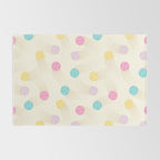 Colorful pastel tennis balls pattern Rug Gallery Image 2