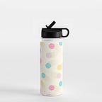 Colorful pastel tennis balls pattern Water Bottle Gallery Image 1