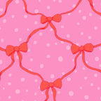 Christmas bows with snow, pink and red Coffee Mug Gallery Image 2