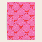 Christmas bows with snow, pink and red Poster Gallery Image 4