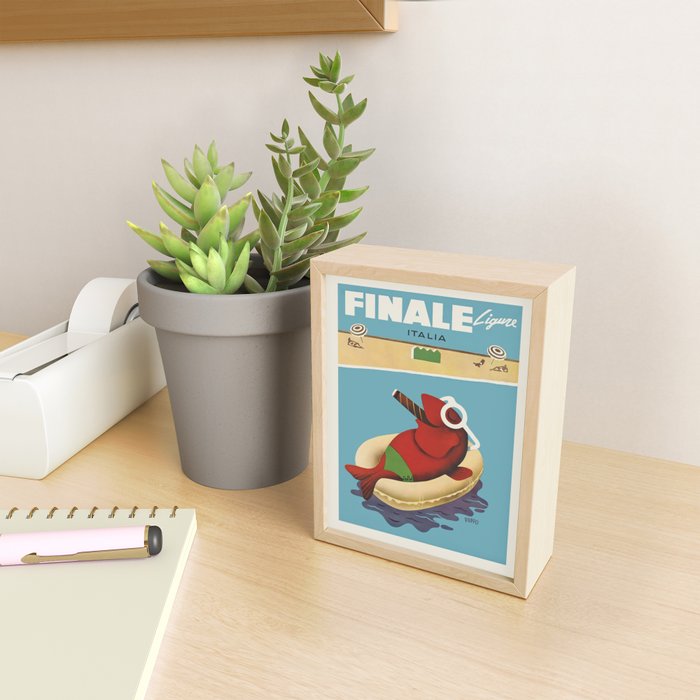 Italy Vintage Travel Poster - Finale Ligure, 1954 Mini Art Print Gallery Image 2