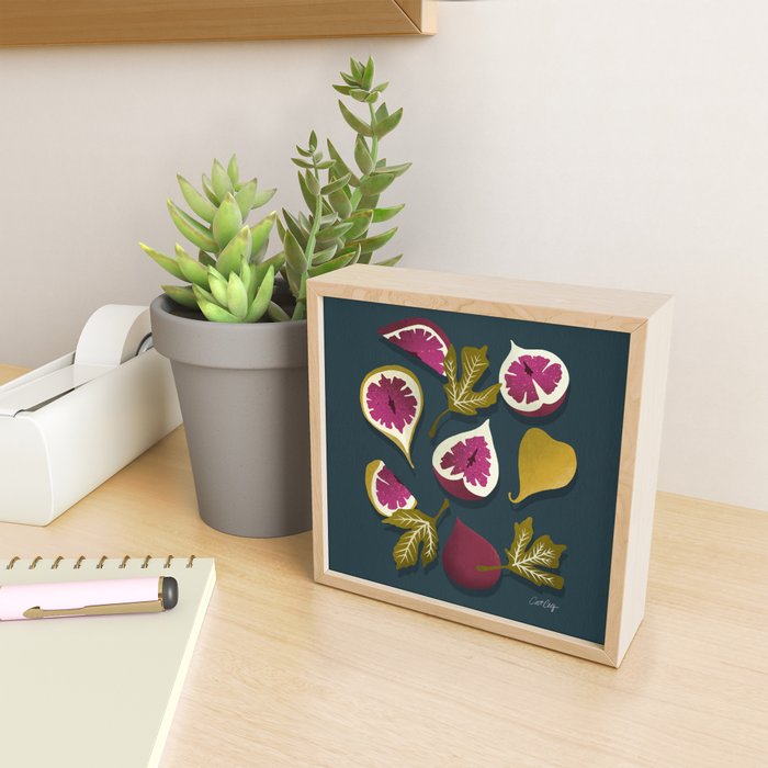 Fig Collection â Teal Mini Art Print Gallery Image 2