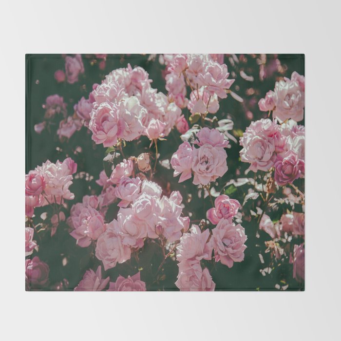 Light Pink Roses Throw Blanket Gallery Image 2