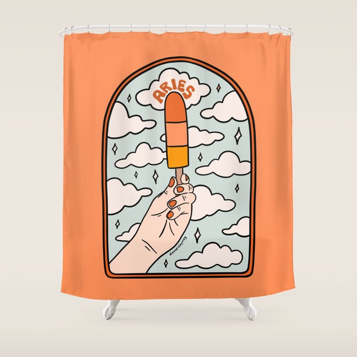 Aries Popsicle Shower Curtain Gallery Image 1