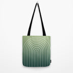 Ombre Arch XIV Green Gradient Modern Geometric Lines Tote Bag Gallery Image 2