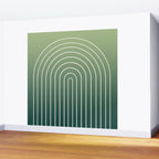 Ombre Arch XIV Green Gradient Modern Geometric Lines Wall Mural Gallery Image 2