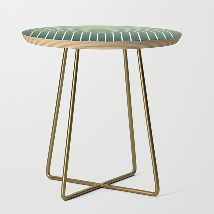 Ombre Arch XIV Green Gradient Modern Geometric Lines Side Table Gallery Image 1