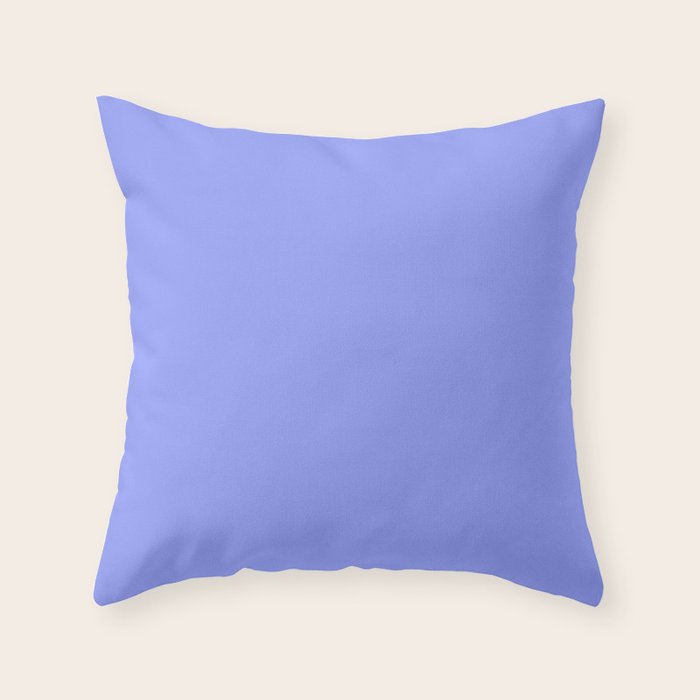 Pastel Periwinkle Solid Color Throw Pillow Gallery Image 6