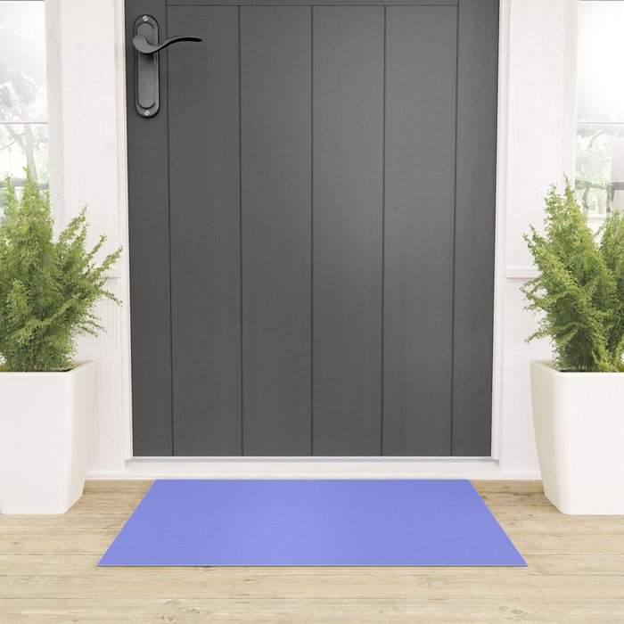 Pastel Periwinkle Solid Color Welcome Mat Gallery Image 3