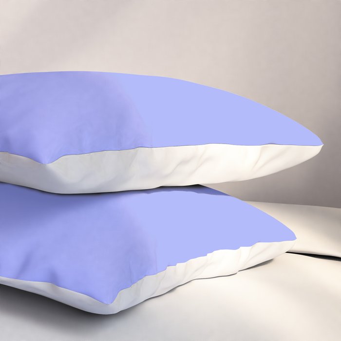 Pastel Periwinkle Solid Color Pillow Sham Gallery Image 3