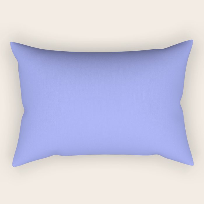 Pastel Periwinkle Solid Color Rectangular Pillow Gallery Image 1