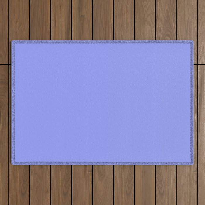 Pastel Periwinkle Solid Color Outdoor Rug Gallery Image 1