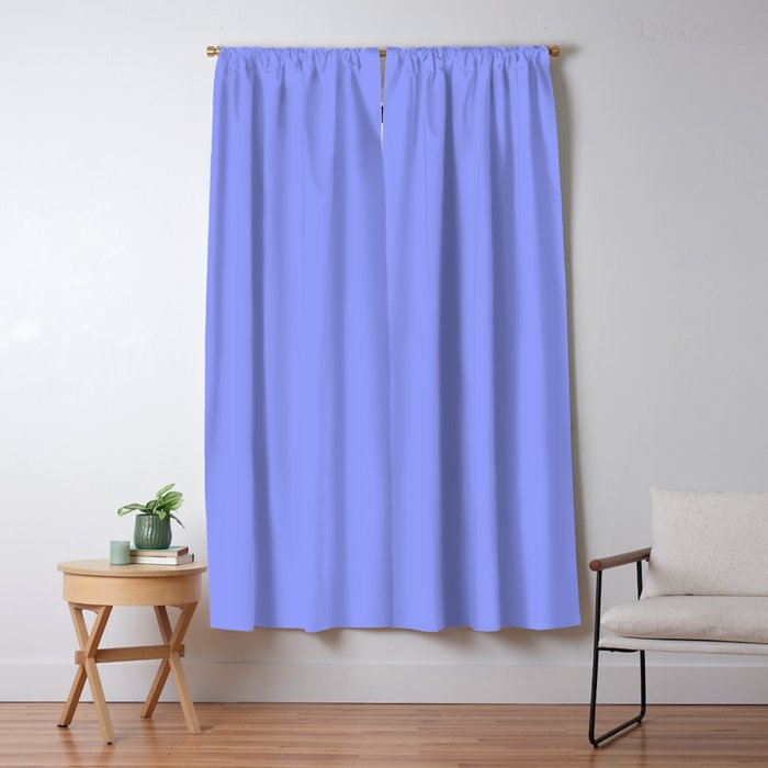 Pastel Periwinkle Solid Color Window Curtain Gallery Image 5