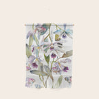 Cattleya Orchid White and Purple with Goldfish Muted Pallet Botanical Design Wall Hanging Gallery Image 1