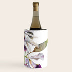 Cattleya Orchid White and Purple with Goldfish Muted Pallet Botanical Design Wine Chiller Gallery Image 3