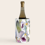 Cattleya Orchid White and Purple with Goldfish Muted Pallet Botanical Design Wine Chiller Gallery Image 2