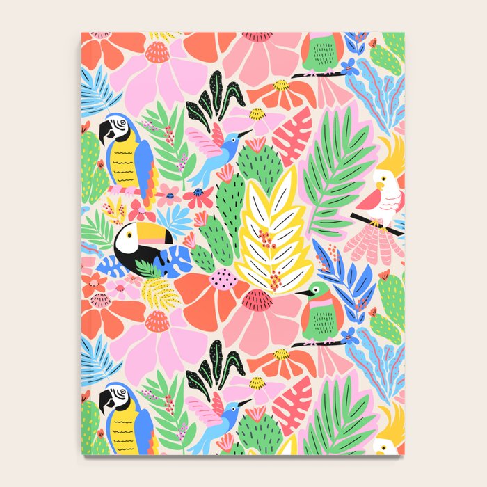 Joyful Jungle Exotic Birds Colorful Pattern Notebook Gallery Image 4