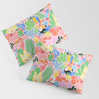 Joyful Jungle Exotic Birds Colorful Pattern Pillow Sham Gallery Image 3
