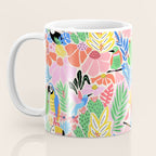 Joyful Jungle Exotic Birds Colorful Pattern Coffee Mug Gallery Image 3