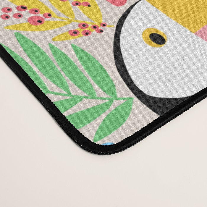 Joyful Jungle Exotic Birds Colorful Pattern Desk Mat Gallery Image 4
