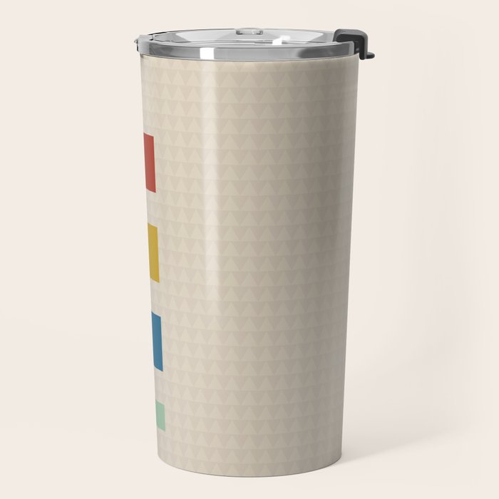 four elements II tweed and primary colors Travel Mug Gallery Image 2