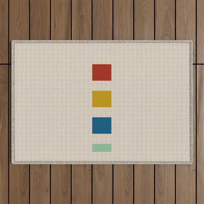 four elements II tweed and primary colors Outdoor Rug Gallery Image 1