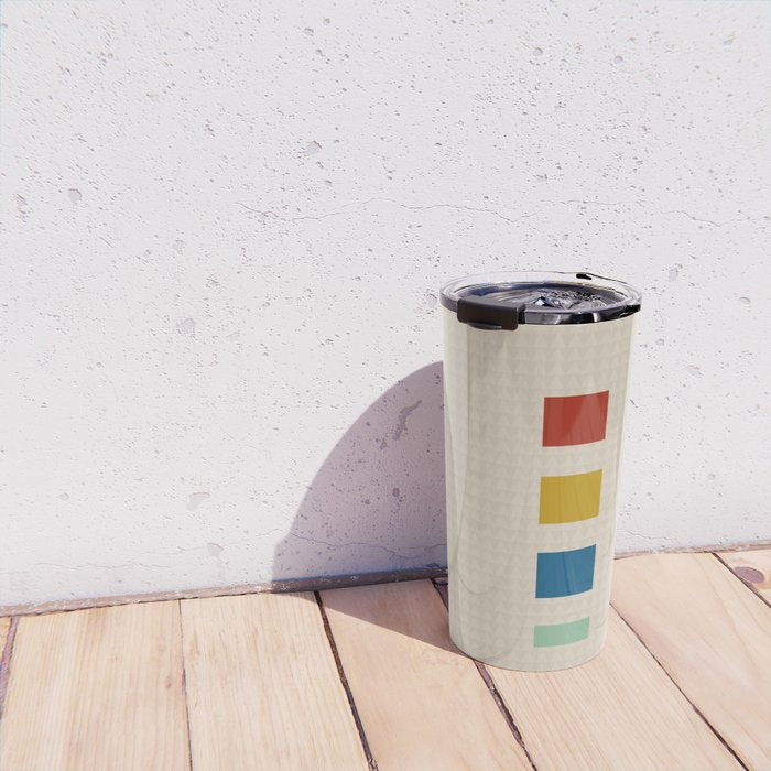 four elements II tweed and primary colors Travel Mug Gallery Image 4