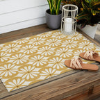 Solstice Boho Geometric Goldenrod Outdoor Rug Gallery Image 2