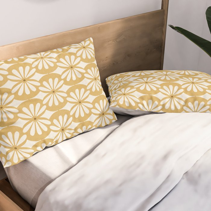 Solstice Boho Geometric Goldenrod Pillow Sham Gallery Image 2