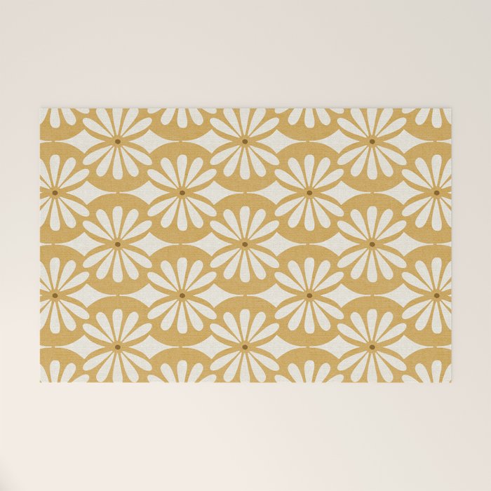 Solstice Boho Geometric Goldenrod Welcome Mat Gallery Image 1