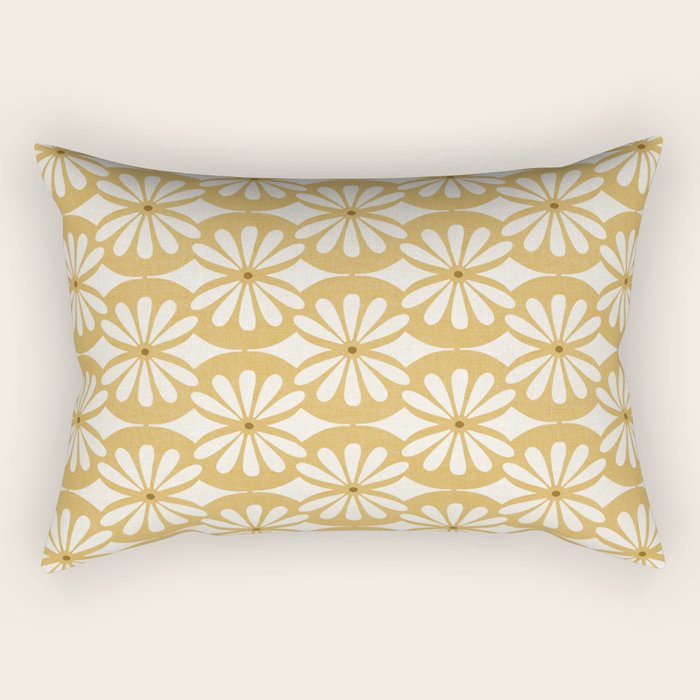 Solstice Boho Geometric Goldenrod Rectangular Pillow Gallery Image 2