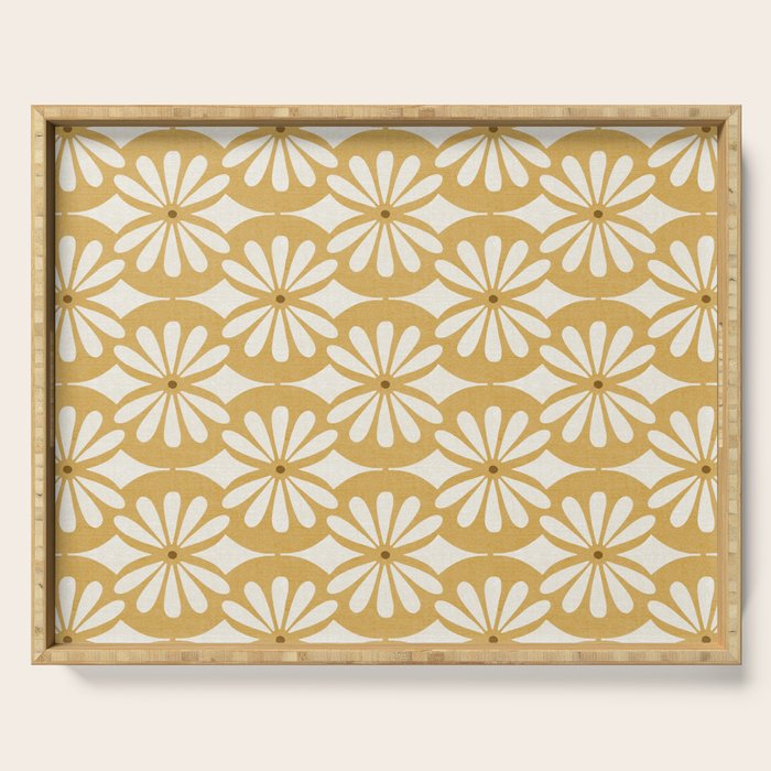 Solstice Boho Geometric Goldenrod Serving Tray Gallery Image 1