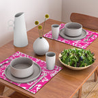 Hot Pink Otomi Bright Pattern Placemat Gallery Image 2