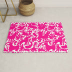 Hot Pink Otomi Bright Pattern Rug Gallery Image 1