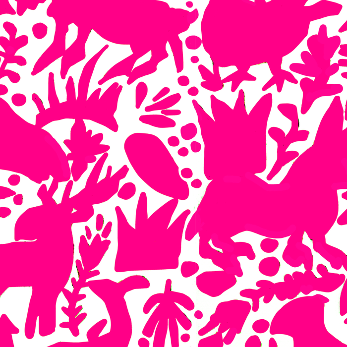 Hot Pink Otomi Bright Pattern Coffee Mug Gallery Image 2
