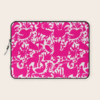 Hot Pink Otomi Bright Pattern Laptop Sleeve Gallery Image 1