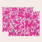 Hot Pink Otomi Bright Pattern Placemat Gallery Image 1