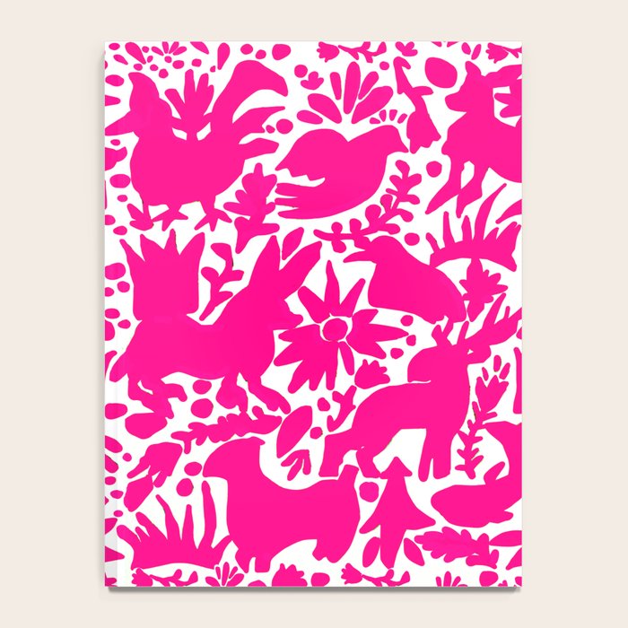 Hot Pink Otomi Bright Pattern Notebook Gallery Image 4