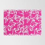Hot Pink Otomi Bright Pattern Rug Gallery Image 2
