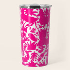 Hot Pink Otomi Bright Pattern Travel Mug Gallery Image 1