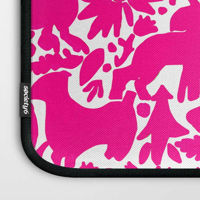 Hot Pink Otomi Bright Pattern Laptop Sleeve Gallery Image 3