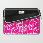 Hot Pink Otomi Bright Pattern Laptop Sleeve Gallery Image 2