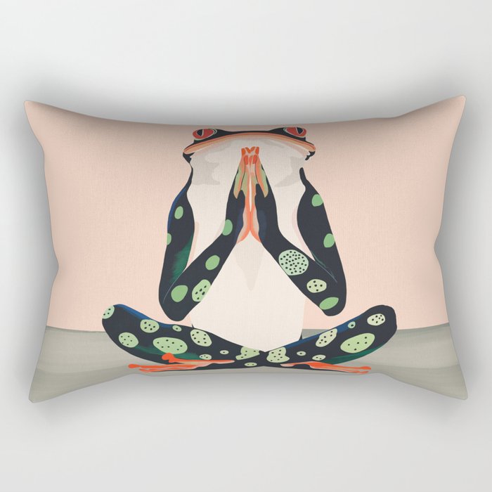 Yoga Frog Rectangular Pillow Gallery Image 2